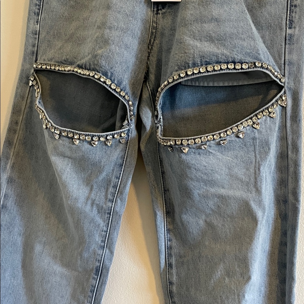 Torn By Ronny Kobo Mariah Jeans Size 26 Taylor Swift Rhinestone Light Wash NWT - Picture 6 of 13